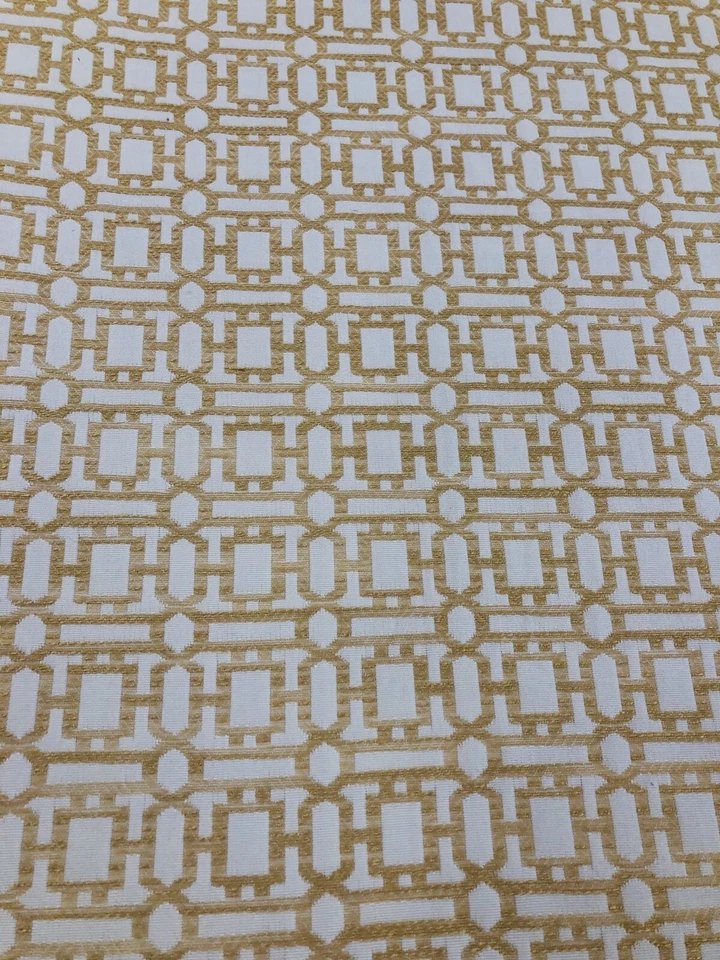 B berger Fabric About 2 Yds gold Geometric Upholstery - Image 2 of 4