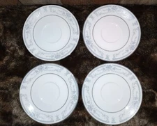 Set of 4 Vintage 1985 Sheffield Porcelain China BLUE WHISPER 6" plates