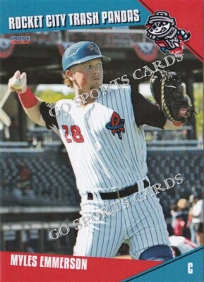 2024 Rocket City Trash Pandas Myles Emmerson Angels RC Rookie Minor Card