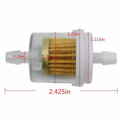 Fuel Filter with Barbs Replaces Briggs 493629, Size: One Size