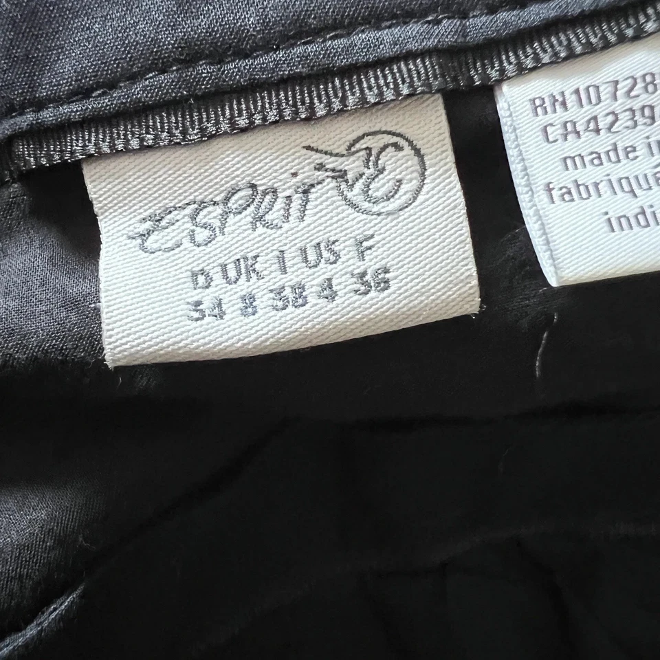 Esprit Black Sleeveless Dress Zipper Front High Neck Knee Length Size 4 - Image 4 of 4