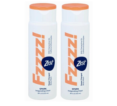 Zest Fzzzz! Body Wash Set of 2 Spark Invigorating Clean Clementine Oil NEW    