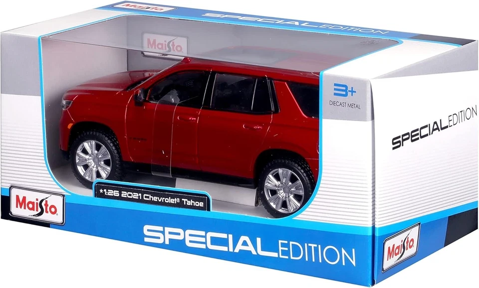 Auto Da Modellismo Chevrolet Maisto Scala 1:26 Colore Rossa Dai 3 Anni + - Immagine 4 di 4