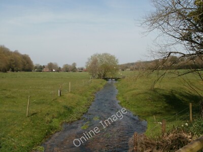 Photo 6x4 Rockbourne, stream Sweatfords Water, flowing freely apart from  c2010