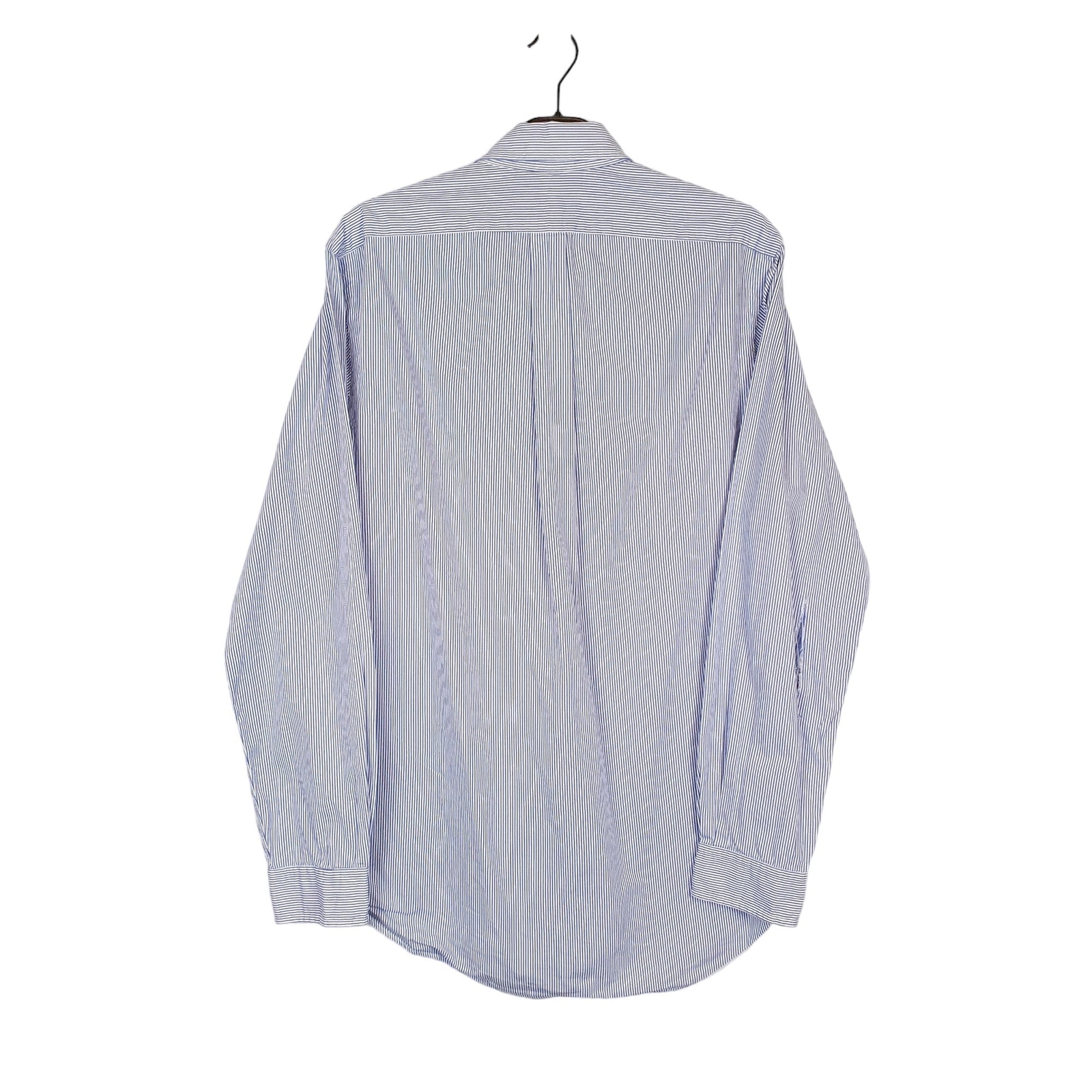 Mens POLO RALPH LAUREN Blue Striped Long Sleeve Casual Shirt M image 3