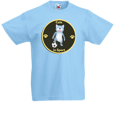 Cats in Sport a purrfect Kids T-Shirt for Children who love Sport Cats FREE P&P