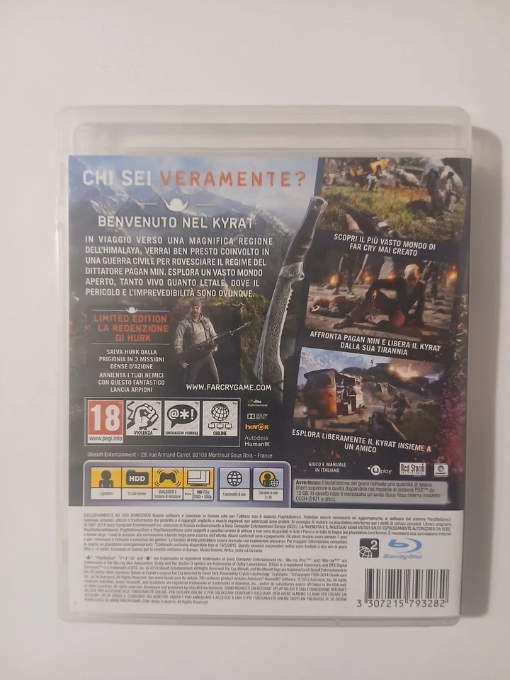 FAR CRY 4 PS3 PLAYSTATION 3 ACTION FREE ROAMING ITALIANO BUONE CONDIZIONI, foto 2 di 5