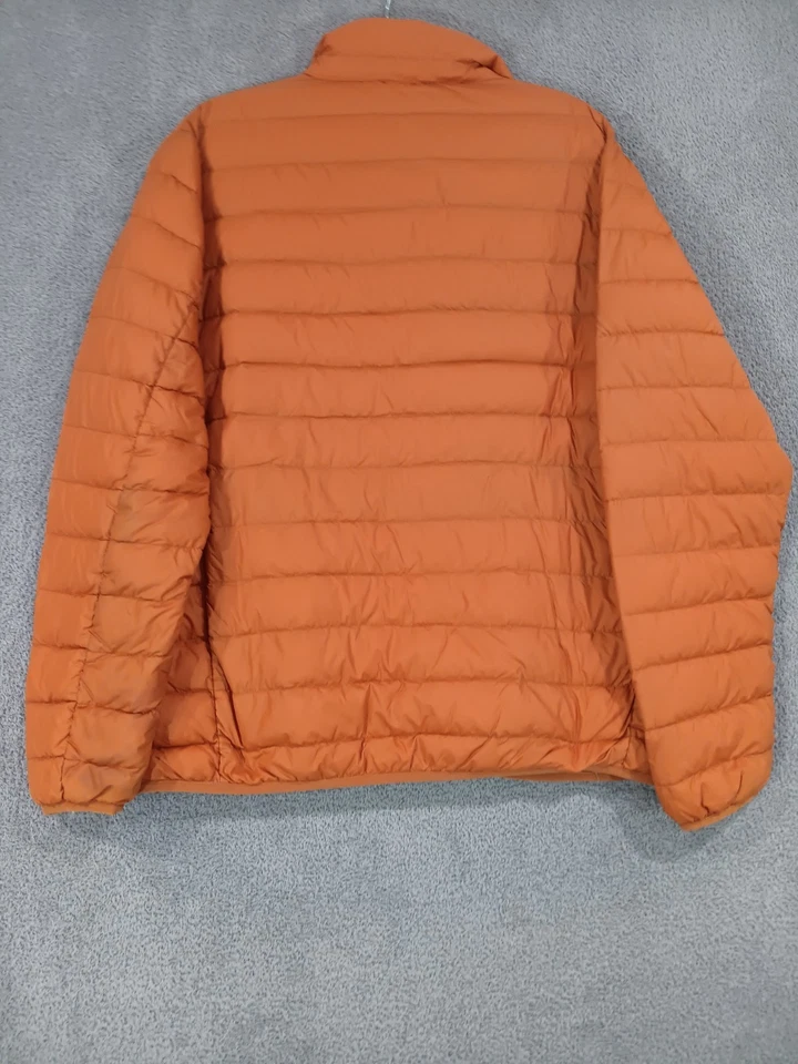 Chaqueta acolchada Hawke & Co Sport para hombre L naranja relleno ligero empaquetable cremallera Foto 3 de 4