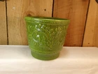Vintage Haeger USA No.1 Art Pottery Green Leaf Vine Pattern 5.75" Planter