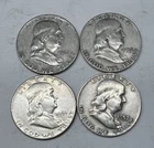Lot # 1608 - Franklin Half Dollar - 90% Silver - 2.00 Face - Unknown Grade