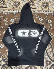 HELLSTAR Black Graphic Print Logo Pullover Hoodie w/ Pockets Hooded XL