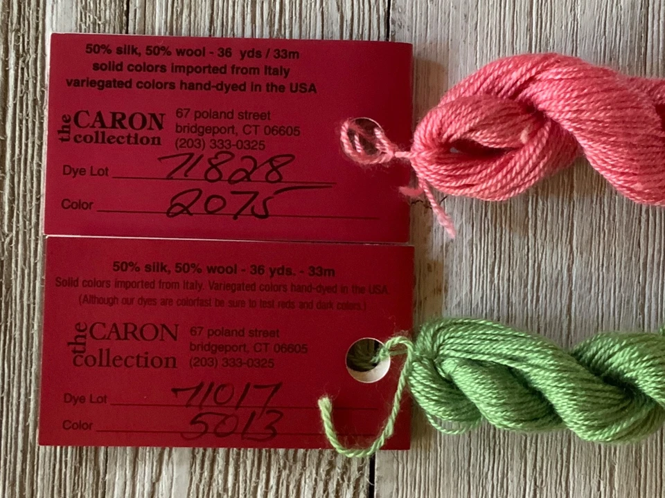 Impressions by Caron Lot of 2 Skeins Colors Pink 2075 and Green 5013 - Image 3 of 3
