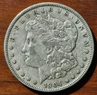 1904-0 Morgan Silver Dollar-Very Good
