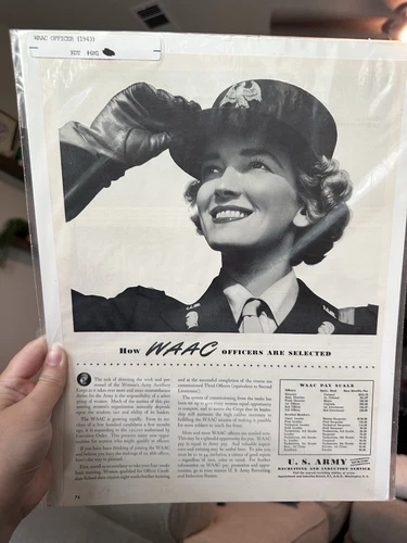 1943 WW2 AD ARMY WAAC Criteria for Officers,  PAGES SHOWN ONLY, Military Collect