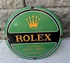 Vintage Rolex Luxury Watches Porcelain Sign - Submariner Store Gas Pump Sign