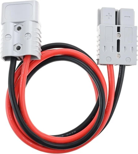 175A Connector Plug with 6AWG Cable Compatible with Anderson 2 to 4 Gauge Cable