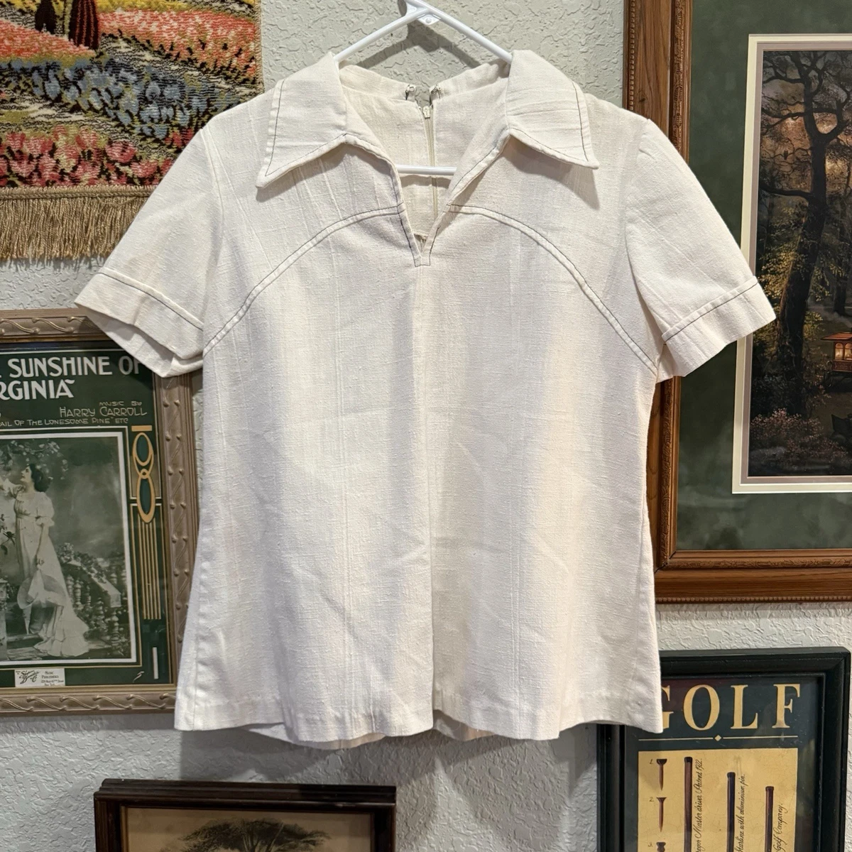 Short Sleeve Polo, Rugby 1950s Vintage Casual Shirts for Men for