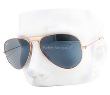 Ray-Ban Aviator Sunglasses RB 3025 9202/R5 Rose Gold Blue Glass 58mm with Case
