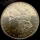 1878s, Silver Morgan Dollar. Lusterous BU, Beautiful Coin