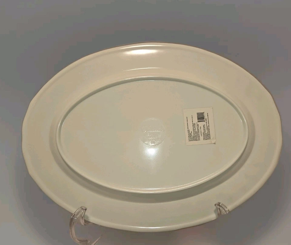Plato ovalado Miracle Melamine Wares patrón de frutas Acción de Gracias 6 14" Foto 3 de 4
