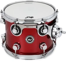 DW DWe e33 Mounted Tom - 8 inches x 10 inches, Black Cherry Metallic Lacquer