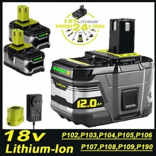 For RYOBI 18Volt P108 Battery High Capacity Lithium Battery/Charger RB18L50