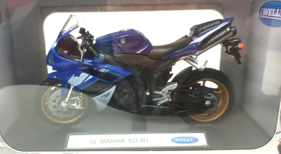 Yamaha YZF-R1 2008 Blu Blue Welly 1:18 Nuovo 1/18 - Immagine 3 di 3