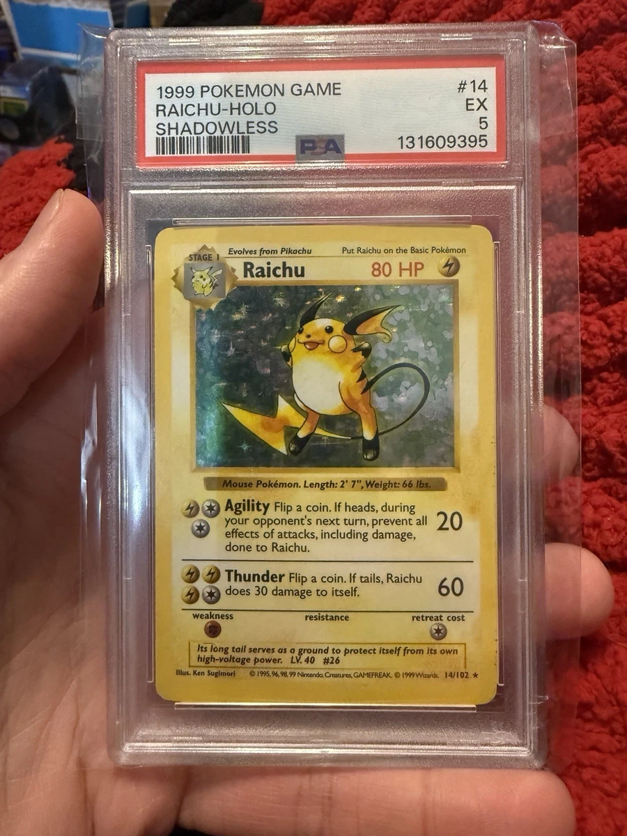 Raichu Pokémon TCG Shadowless Individual Collectible Card Game