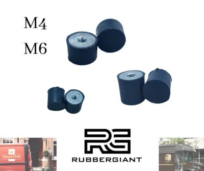 RUBBERGIANT Female BUFFER STOP Rubber Mount Anti Vibration M4 M6 ALL SIZE Cylindrical / E