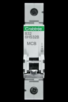 CRABTREE 32 AMP CURVE B 10kA MCB CIRCUIT BREAKER 6HS32B LOADSTAR