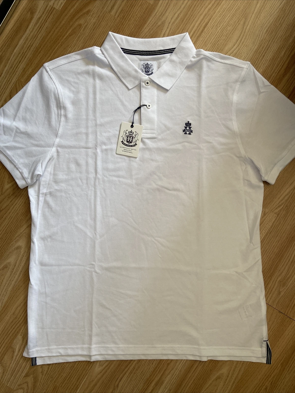 Hurlingham Polo 1875 New Men’s Regular Fit White XXL Polo Shirt RRP £60