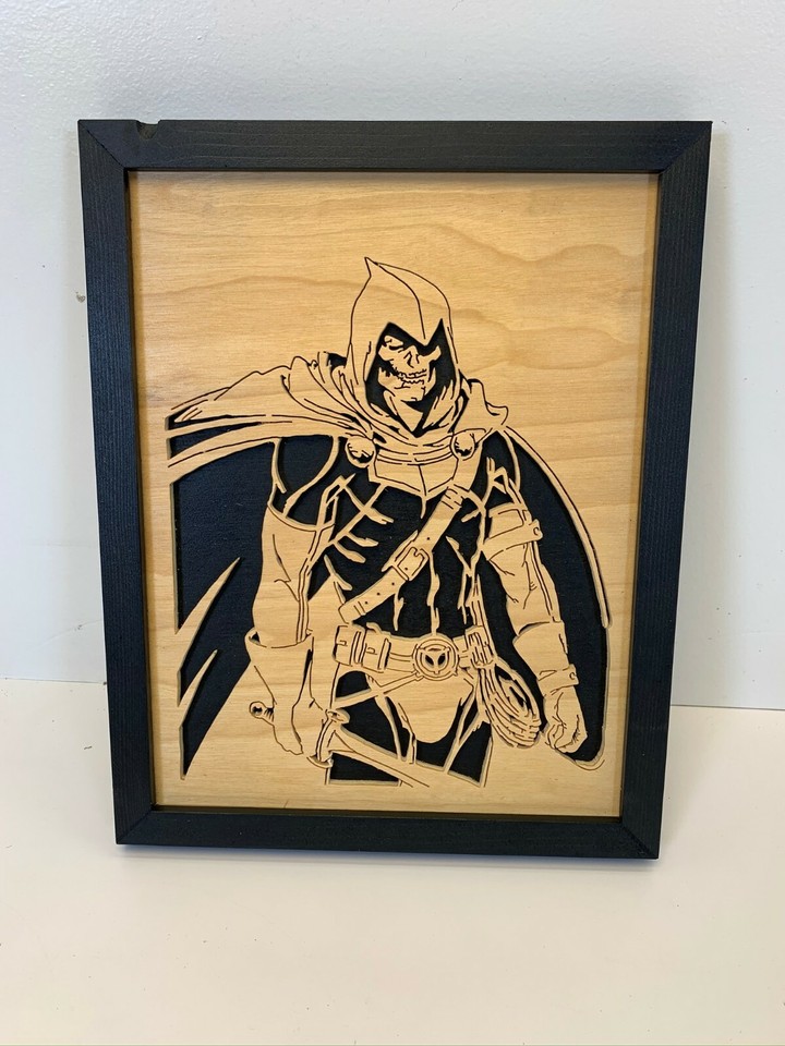 Detailed Taskmaster from Black Widow Scroll Saw Wood Art Ready To Hang ...