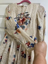 Asos Designs Boho Embroidered Lined Brocade Dress Fit And Flare Line US Sz 2