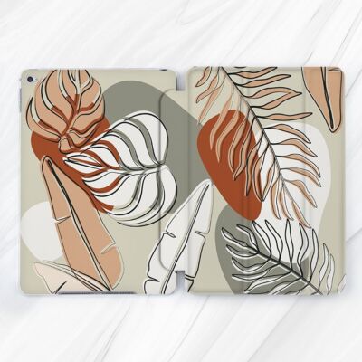 Line Leaves Artwork Abstract Case For iPad 10.2 Pro 13 12.9 Air 11 5 Mini 7 A16
