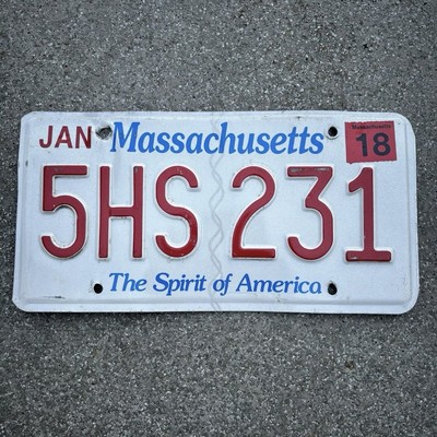 Original US Auto Kennzeichen Nummernschild USA   Massachusetts 