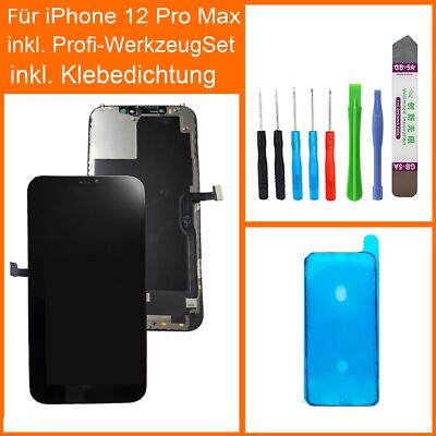 MH Ersatz Bildschirm für iPhone 12 Pro Max HD 3D LCD Retina TFT Display SCHWARZ