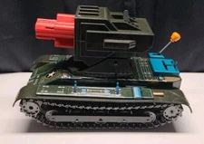 Vintage Battery Operated M 4033 Army Tank Missile Tin Toy Modern Toys Japan 1960