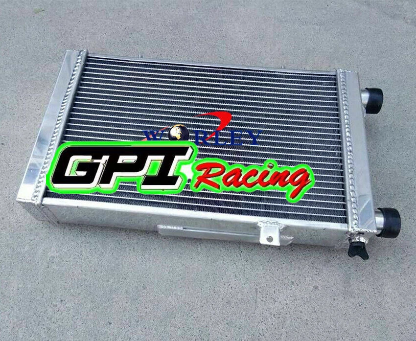3 Rows aluminum radiator +fans for 1966-1976 Lotus Europa Coupe S1 S2 TC 1.5 1.6 - image 2 of 4