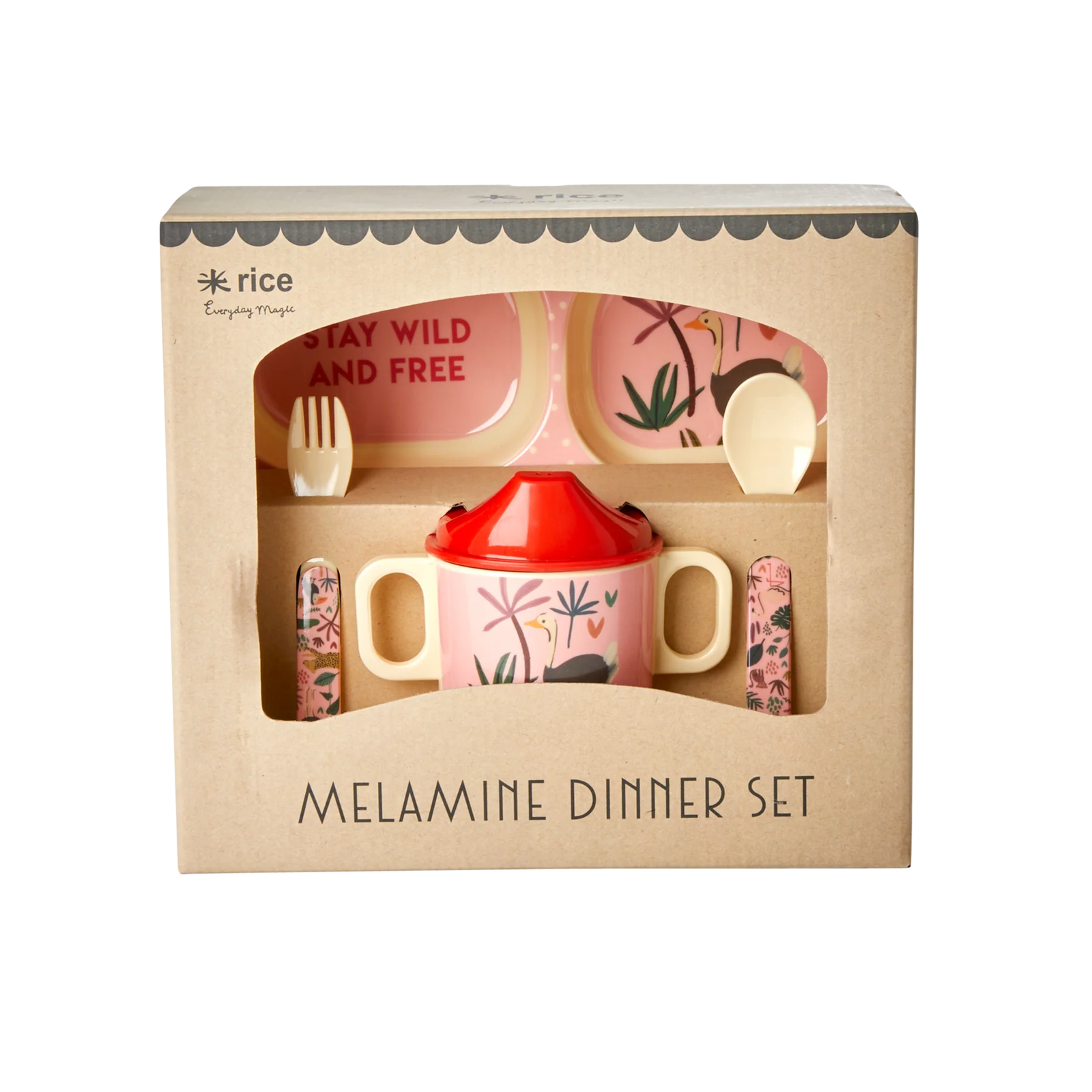 MELAMINE BABY DINNER SET JUNGLE ANIMALS