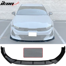 For 21-24 Kia Optima K5/25 GT Carbon Fiber Print PP 3PC Front Bumper Lip Spoiler