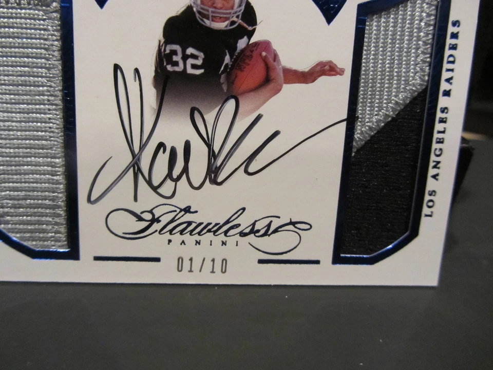 Panini Flawless On Card Autograph Jersey Raiders Marcus Allen 01/10 2016 - Image 4 of 4