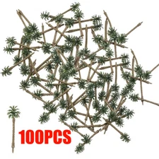 100Pcs Coconut Palm Trees For N Or HO Scale Layout Model Tree Decoration 70mm US