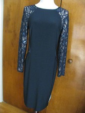 Ralph Lauren women's navy lined evening dress 