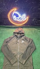 Vintage Nike Y2k Green Mens Size Medium Full Zip Up Hoodie Sweatshirt