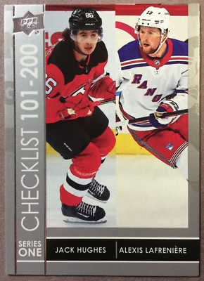 NHL1.2.3.4.5.8.17.18.24.26.27.30下12冊 2021-22 UD Series 1 Checklist (101-200) #200 Jack Hughes & Alexis