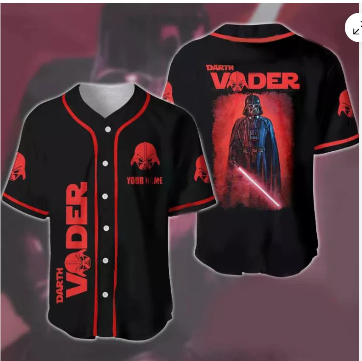 Personalized Never Too Old For Darth Vader Baseball Jersey Shirt