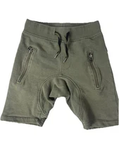 MOLO  Ashton Dropped Crotch Boys Jogger Shorts Vegetation Green Sz 122 (7-8)US