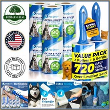 720 Sheets of Extra Sticky Lint Rollers for Effective Pet Hair and Lint Removal