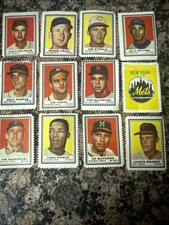 VINTAGE 1962 12 DIFFERENT TOPPS Stamps Lot Basball