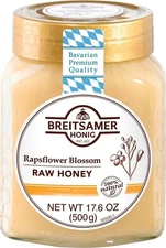 Breitsamer All Natural Raw Honey 6 Pack 1.1 Pound Fair Trade Creamy Texture